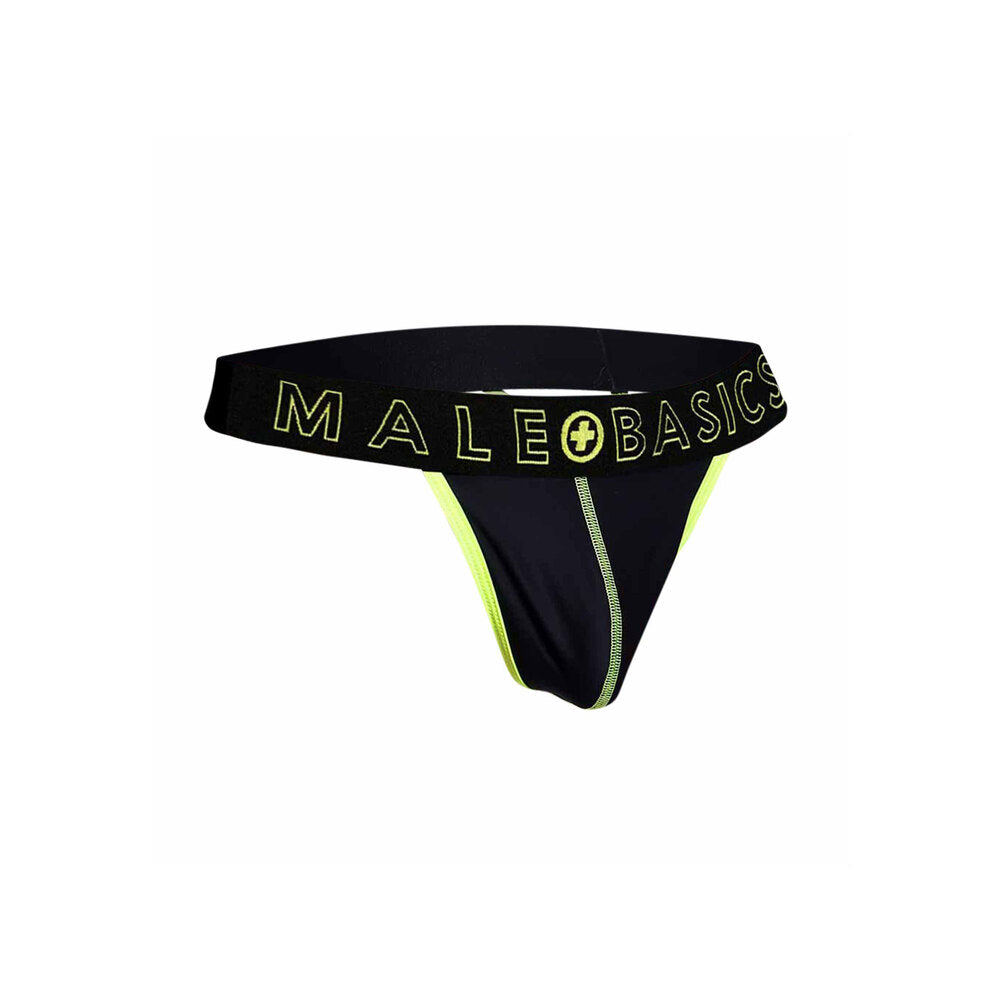 Male Basics Neon Thong Yellow|Detail View|"neon details-detail view"|