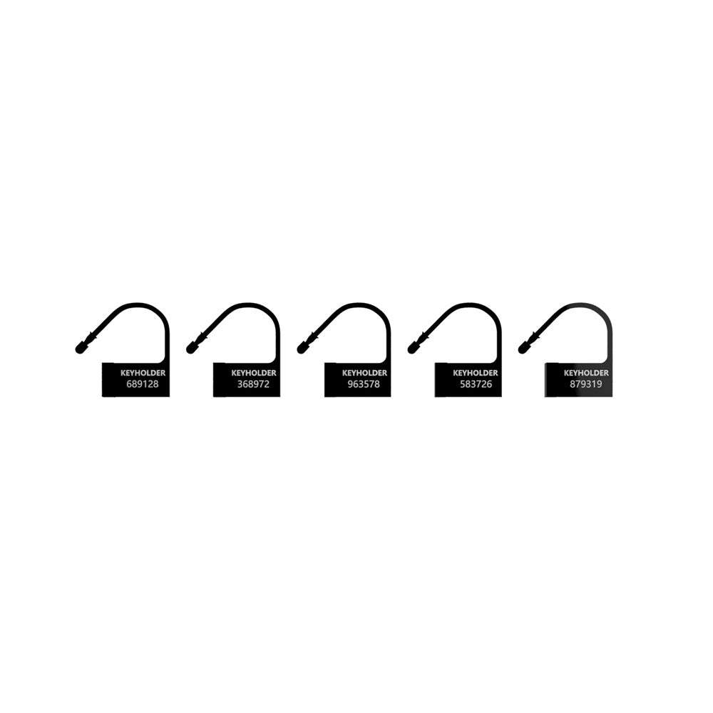 Man Cage Black Spare Locks x5|Front View|"black lock set-front view adult toys direct"|