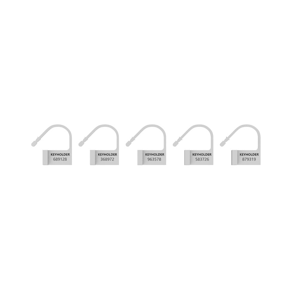 Man Cage White Spare Locks x5|Front View|"white lock set-front view adult toys direct"|
