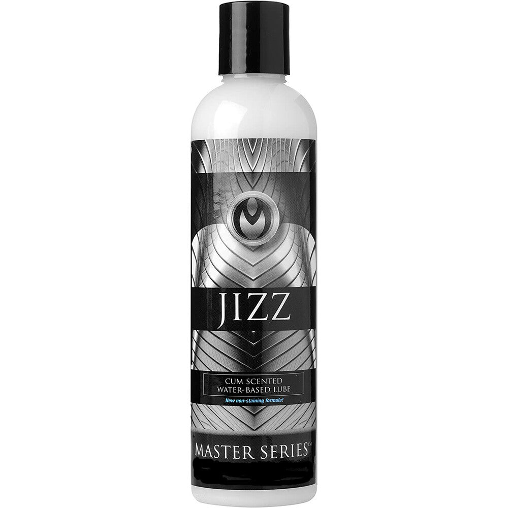Master Series Jizz Scented Lubricant 8 floz|Front View|"scented lubricant-front view adult toys direct"|