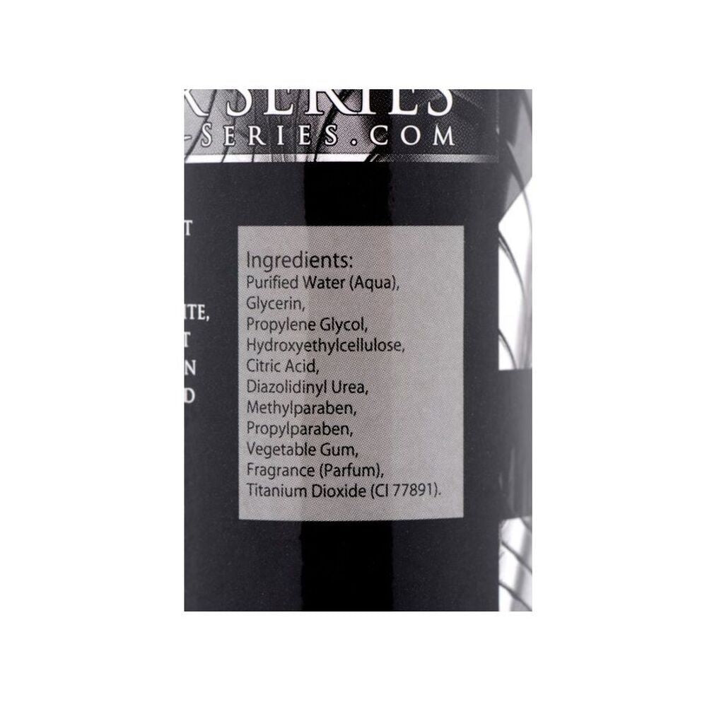Master Series Jizz Scented Lubricant 8 floz|Back View|"ingredient info-back view adult toys direct"|