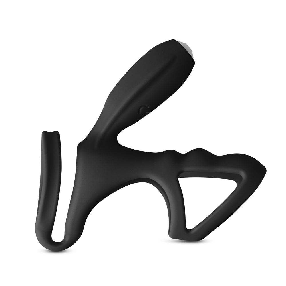 Cockring and Clit Vibrator Black|Back View|"quality build - back view"