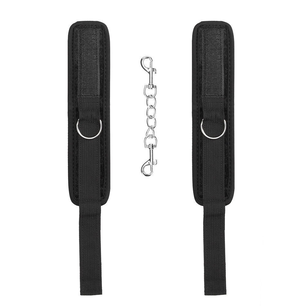 Ouch Velvet And Velcro Wrist Cuffs|Side View|"cuff details-side view"|