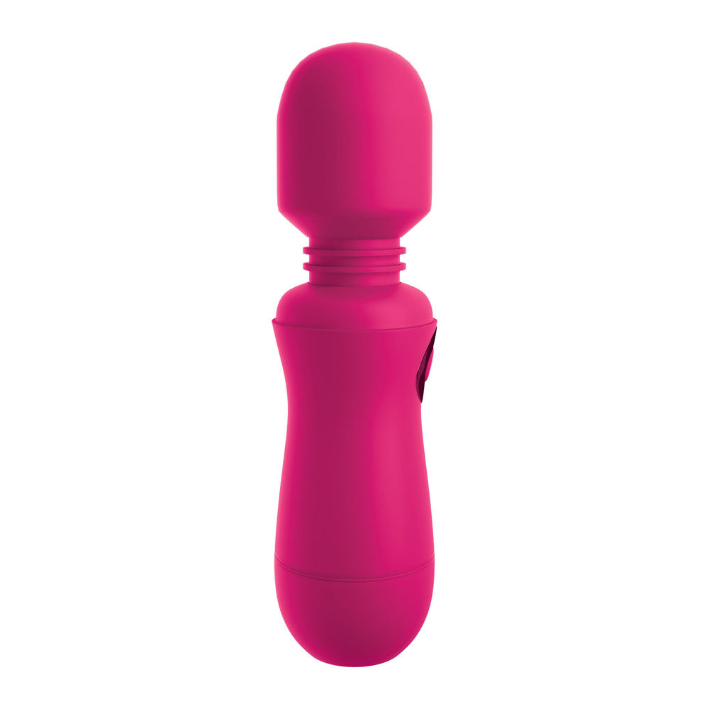 OMG Silicone Rechargeable Wand Pink | Angle | "rechargeable design - angle view"