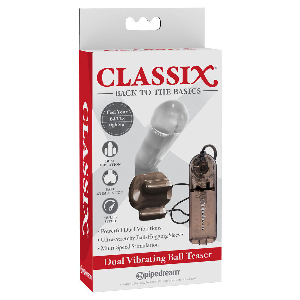 Pipedream Classix Dual Vibrating Ball Teaser|Back View|"quality build - back view"