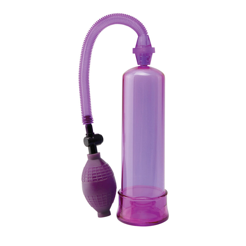 Pump Worx Beginners Power Pump Purple|Front View|"Entry-level purple enhancement pump - front view"