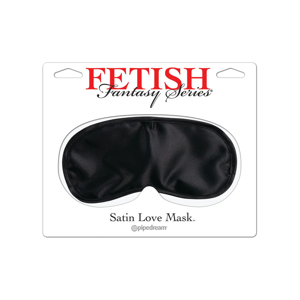 Fetish Fantasy Series Satin Love Mask Black|Back View|"strap system-back view adult toys direct"|