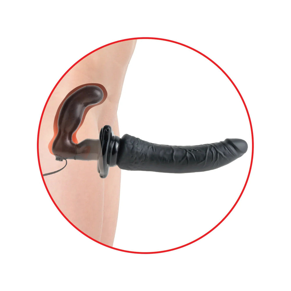 Fetish Fantasy Vibrating Strapless Strap On Dildo|Side View|"vibrating detail - side view"