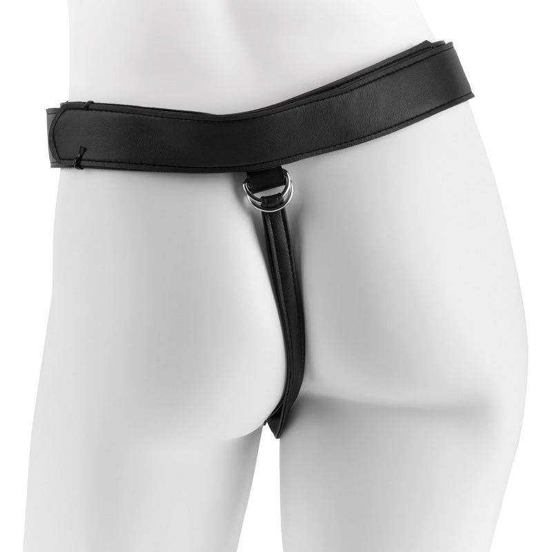 King Cock Strap On Harness 7 Inch Cock|Side View|"cock detail - side view"