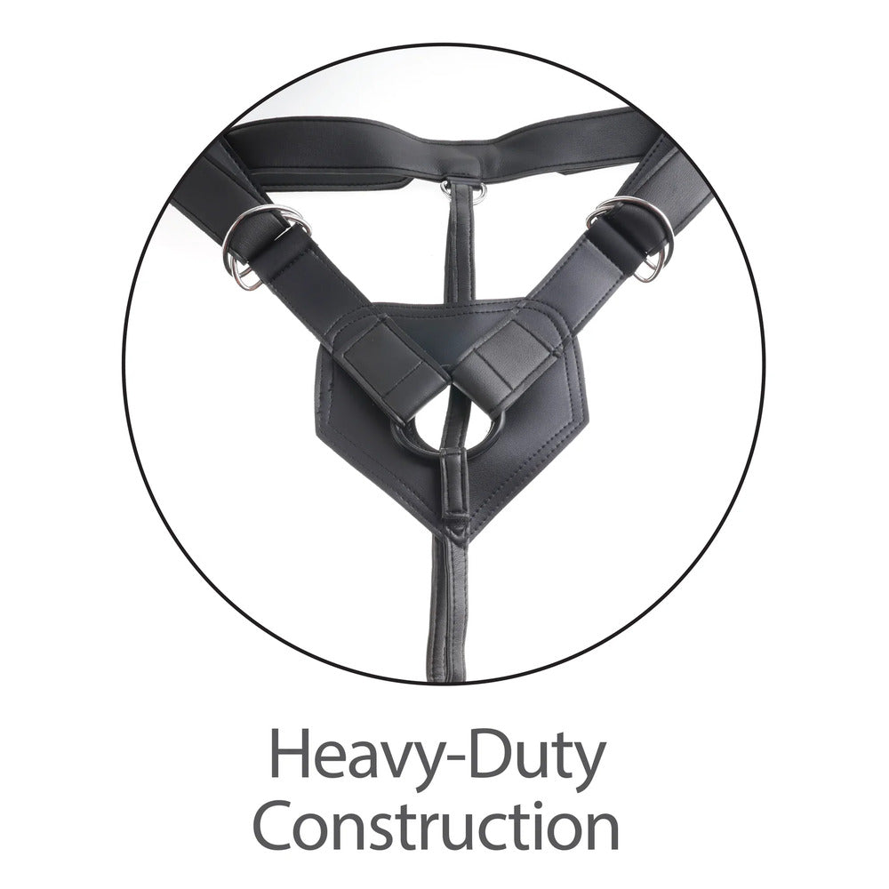 King Cock StrapOn Harness 7inch Uncut Cock|Back View|"quality build - back view"