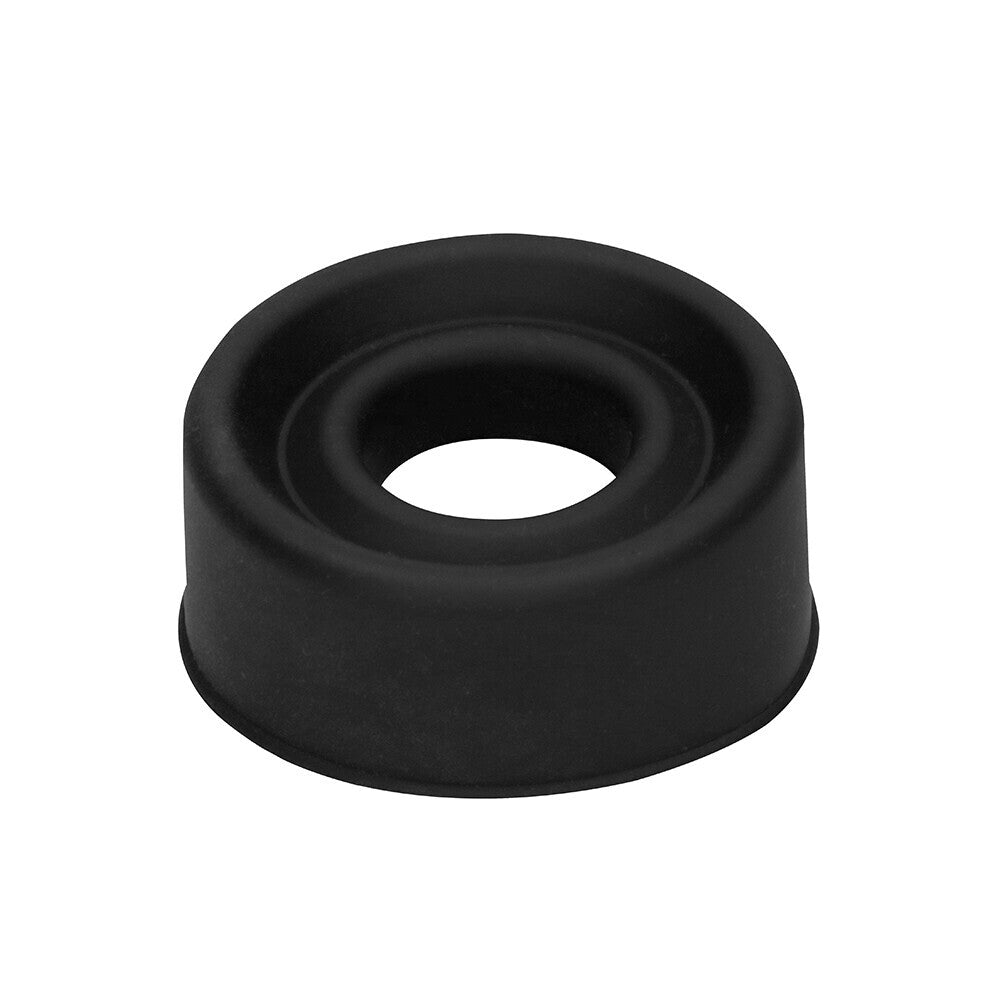 Pumped Black Silicone Pump Sleeve|Side View|"Flexible comfort sleeve with texture - side view"