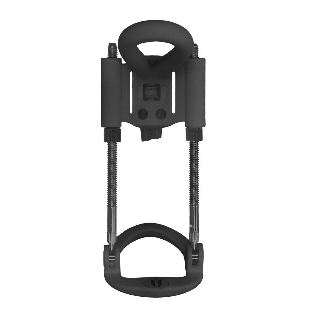 Pumped Penis Extender Black|Front View|"Premium black penis extender with adjustable tension - front view"