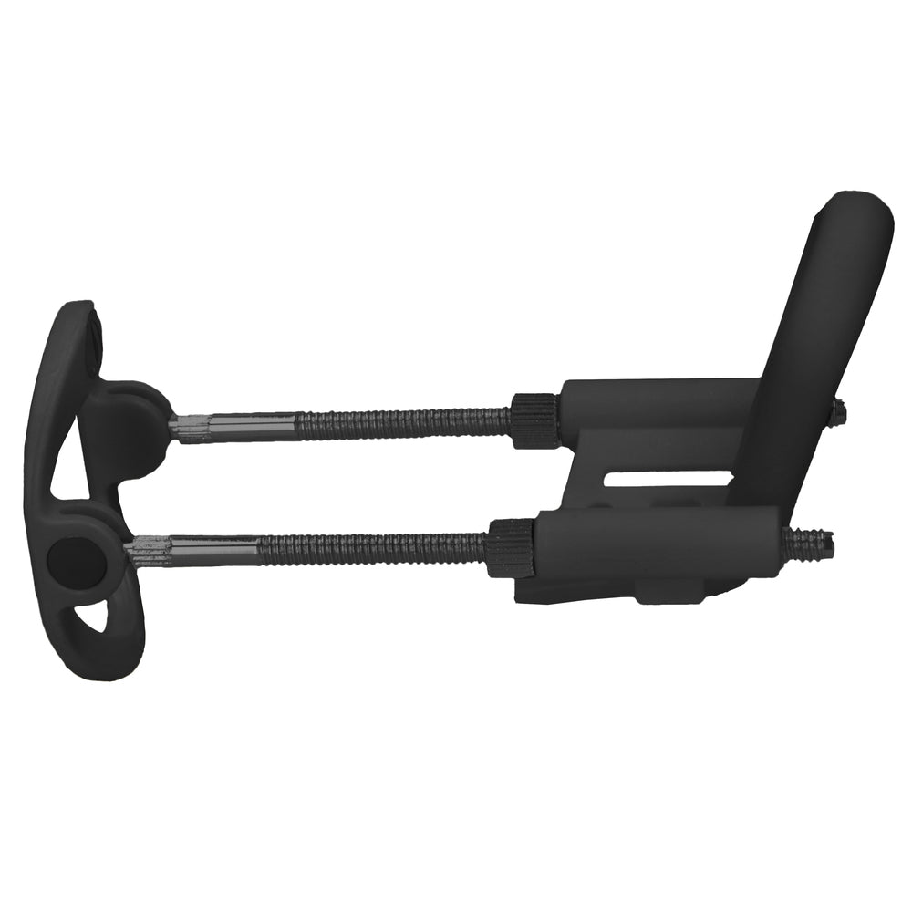 Pumped Penis Extender Black|Side View|"Professional enlargement device in black - side view"