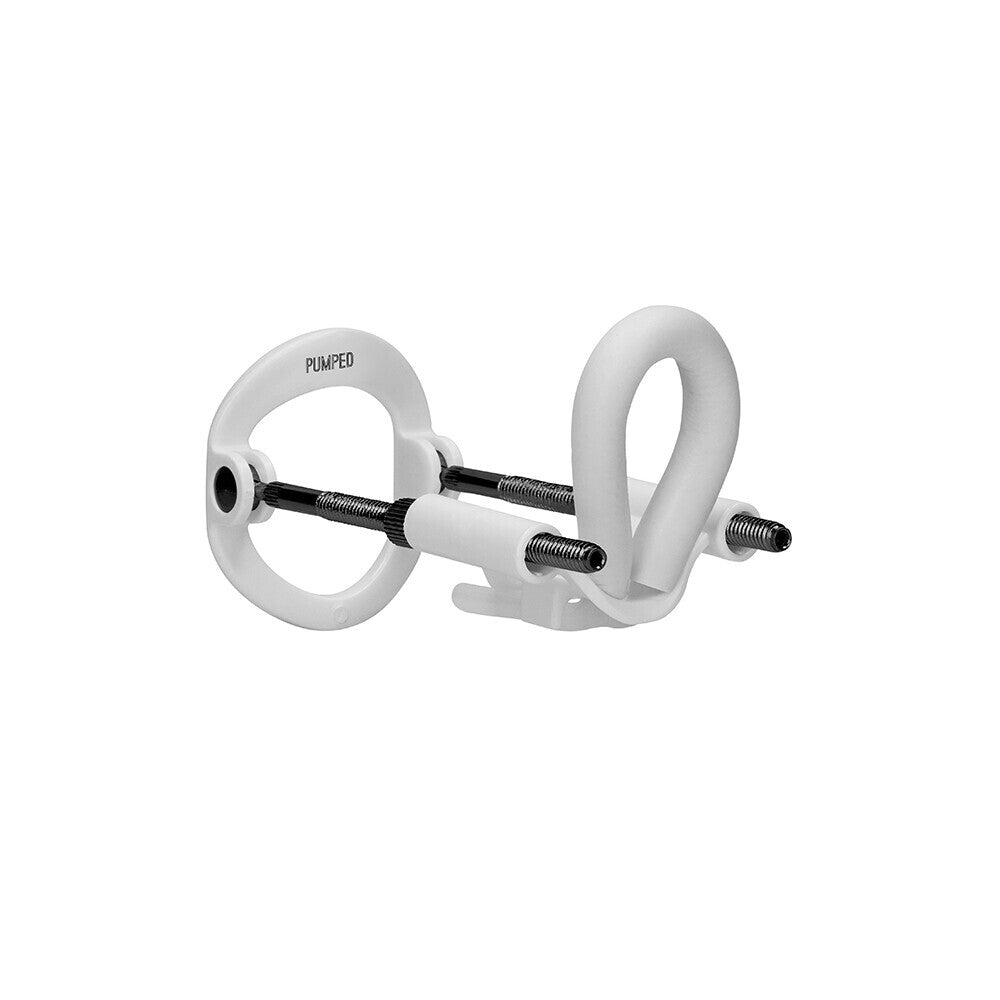 Pumped Penis Extender White|Detail View|"Comfort ring system with size adjustments - detail view"