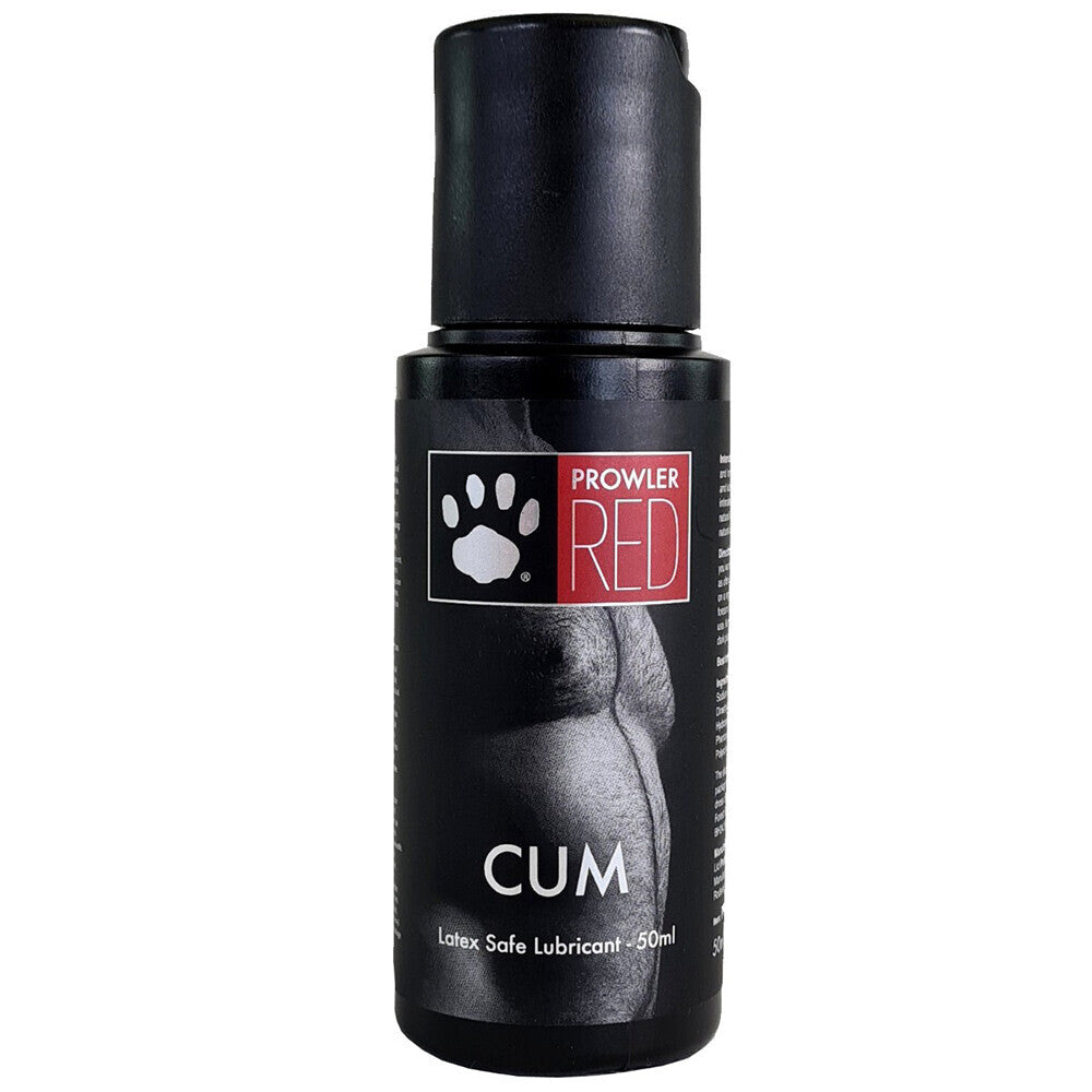 Prowler Red Cum Waterbased Lubricant 50ml|Front View|"cum formula-front view adult toys direct"|