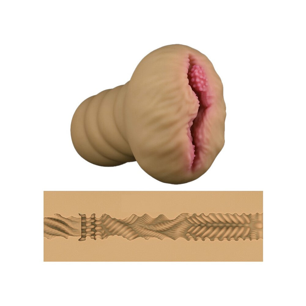 Lovetoy Aliens Pie Number 1 Masturbator Flesh Pink|Front View|"aliens design - front view"