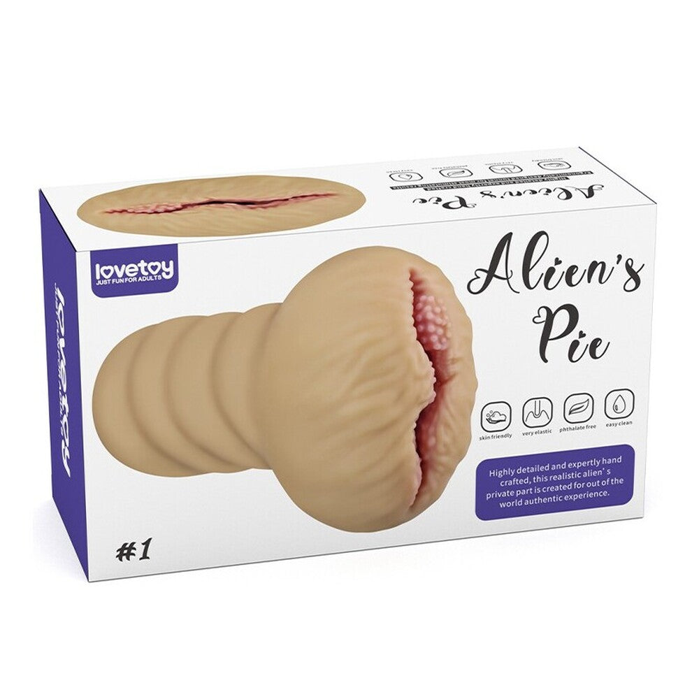Lovetoy Aliens Pie Number 1 Masturbator Flesh Pink|Detail View|"surface detail - detail view"
