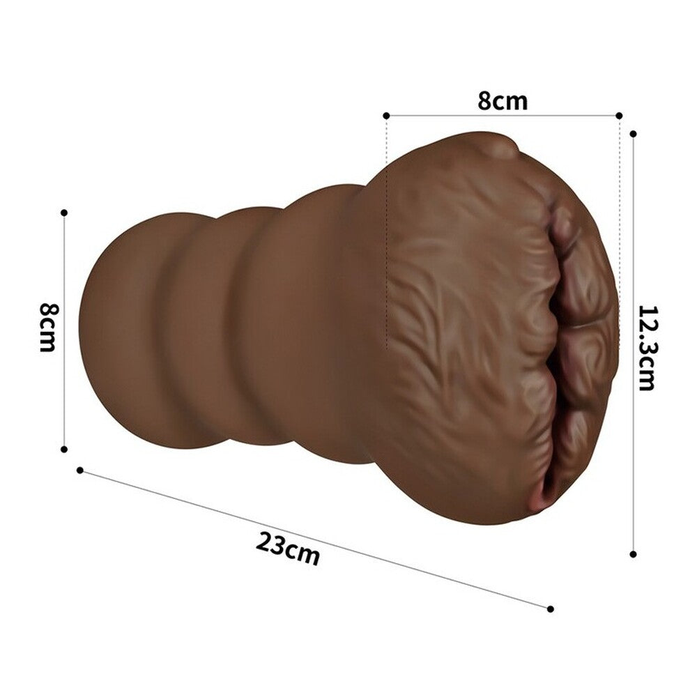 Lovetoy Aliens Pie Number 3 Masturbator Flesh Brown|Back View|"quality build - back view"