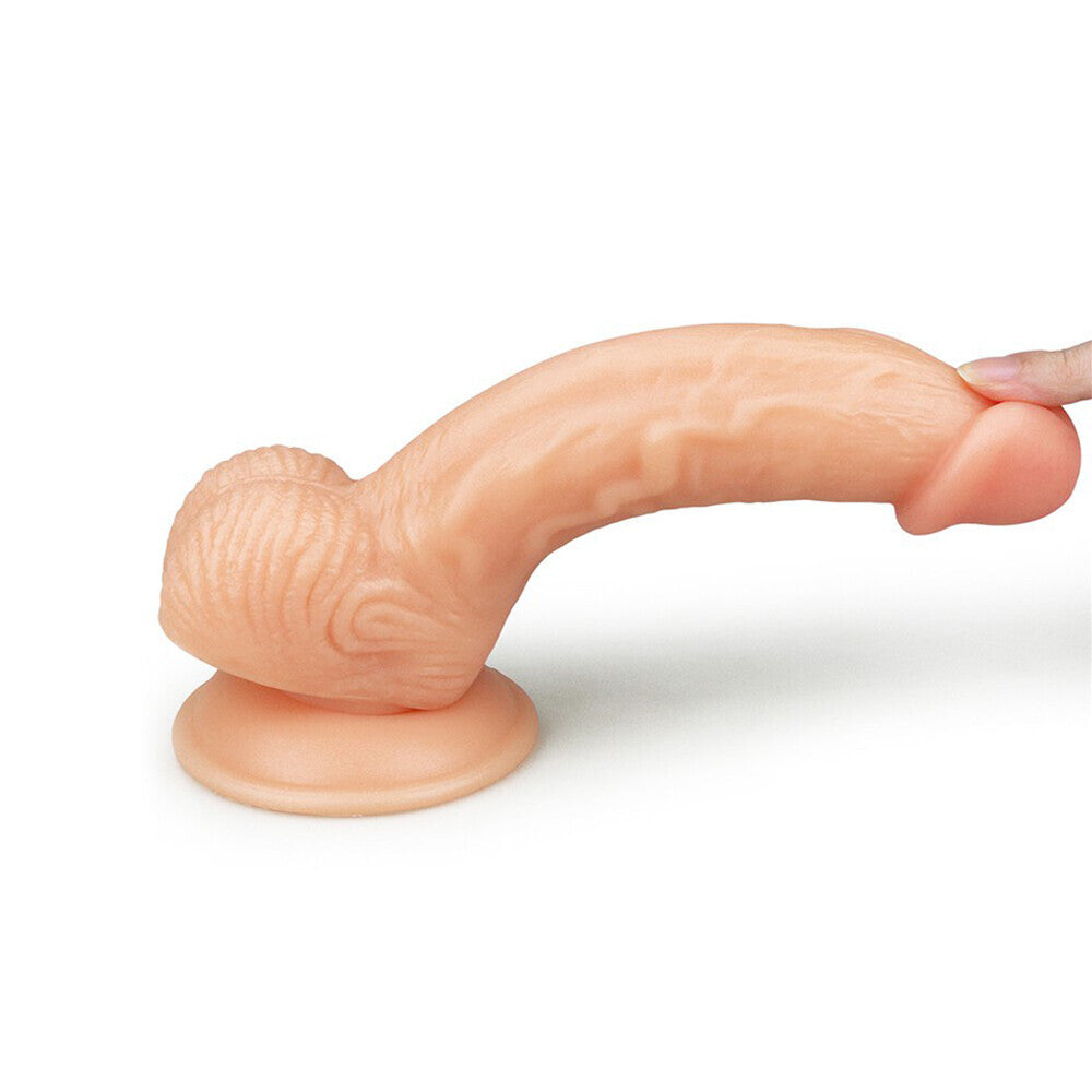 Lovetoy 8 Inch The Ultra Soft Dude Dildo|Back View|"quality build - back view"
