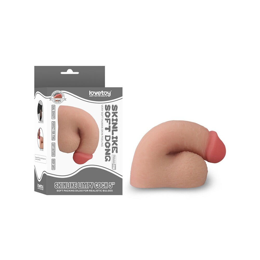 Lovetoy Skinlike Limpy Cock 5 Inches Flesh Pink|Detail View|"surface detail - detail view"