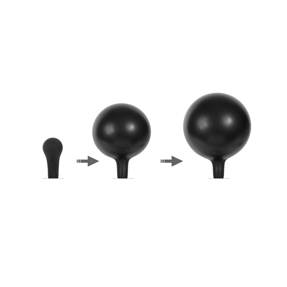 Rimba Latex Play Inflatable Anal Plug | Back View | "Inflatable plug - back view"