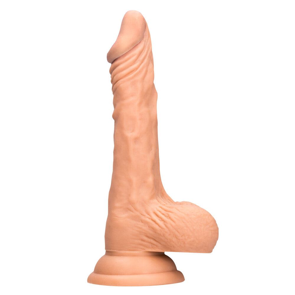 RealRock 10 Inch Dong With Testicles Flesh|Front View|"realistic design - front view"