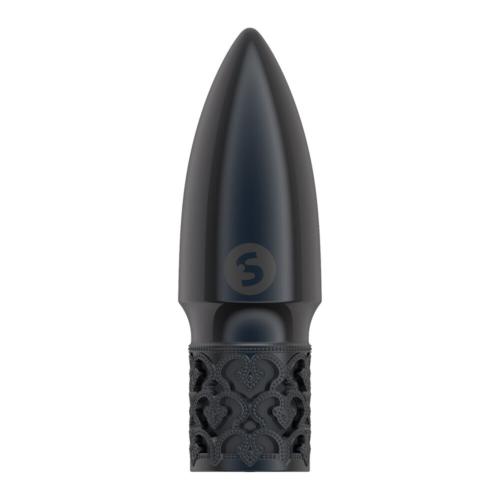 Royal-Gems-Glitter-Rechargeable-Bullet-Gun-Metal|Front View|"rechargeable glitter bullet metallic-front view"