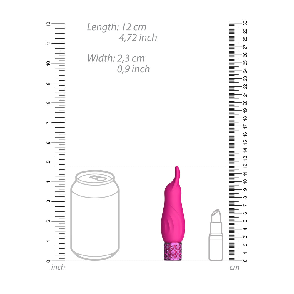 Royal-Gems-Sparkle-Rechargeable-Bullet-Pink|Detail View|"control features-detail view"