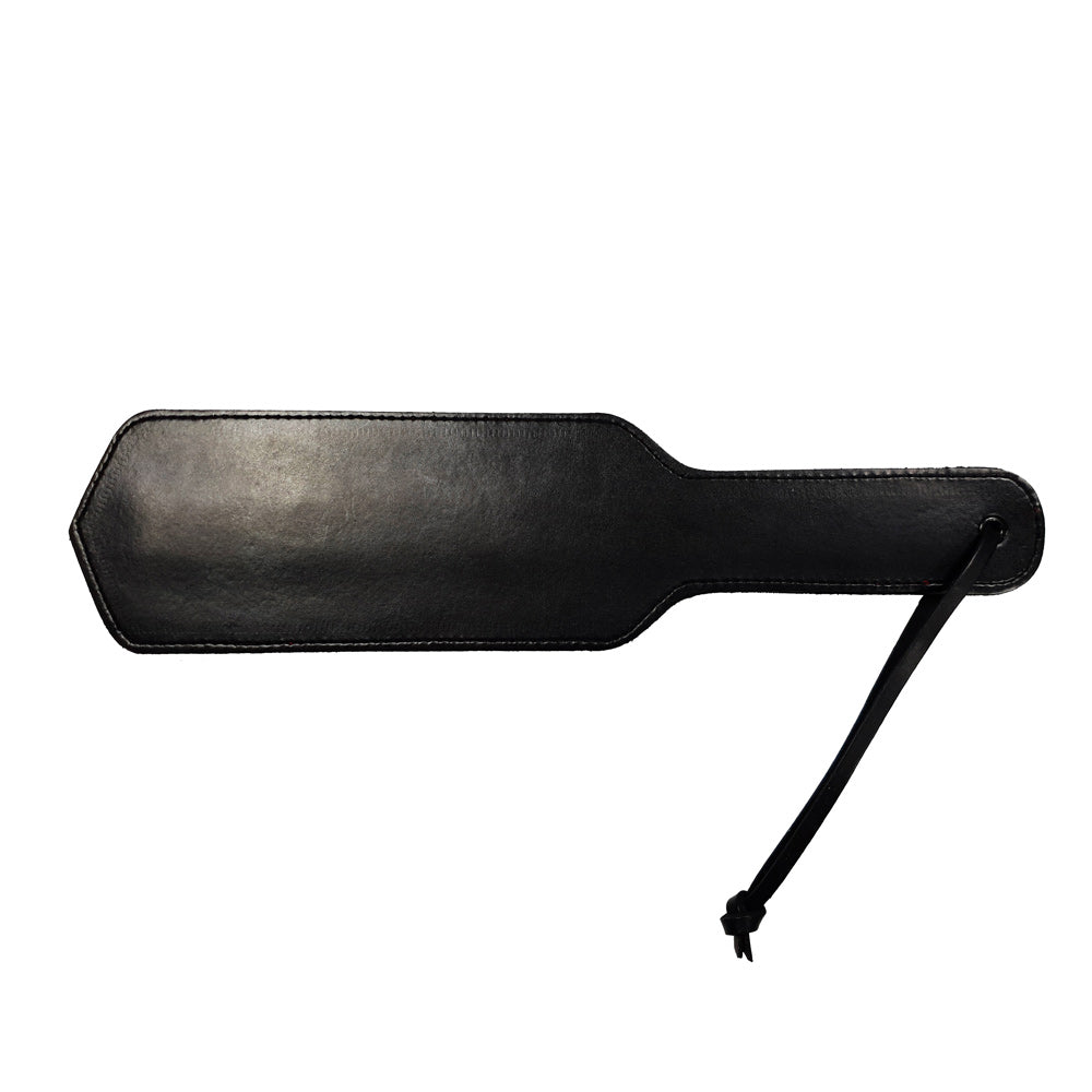 Rouge Garments Leather Croc Print Paddle|Side View|"croc details-side view"|