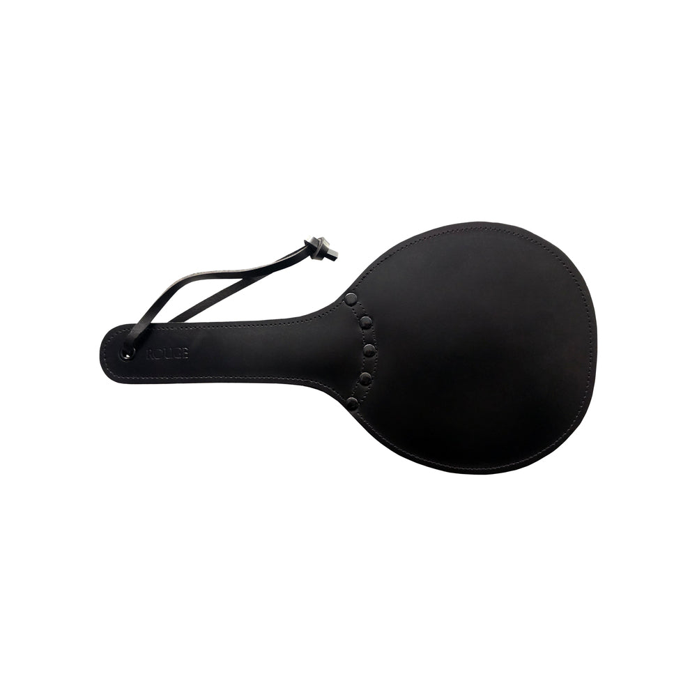 Rouge Leather Padded Ping Pong Paddle|Side View|"padding detail-side view adult toys direct"|