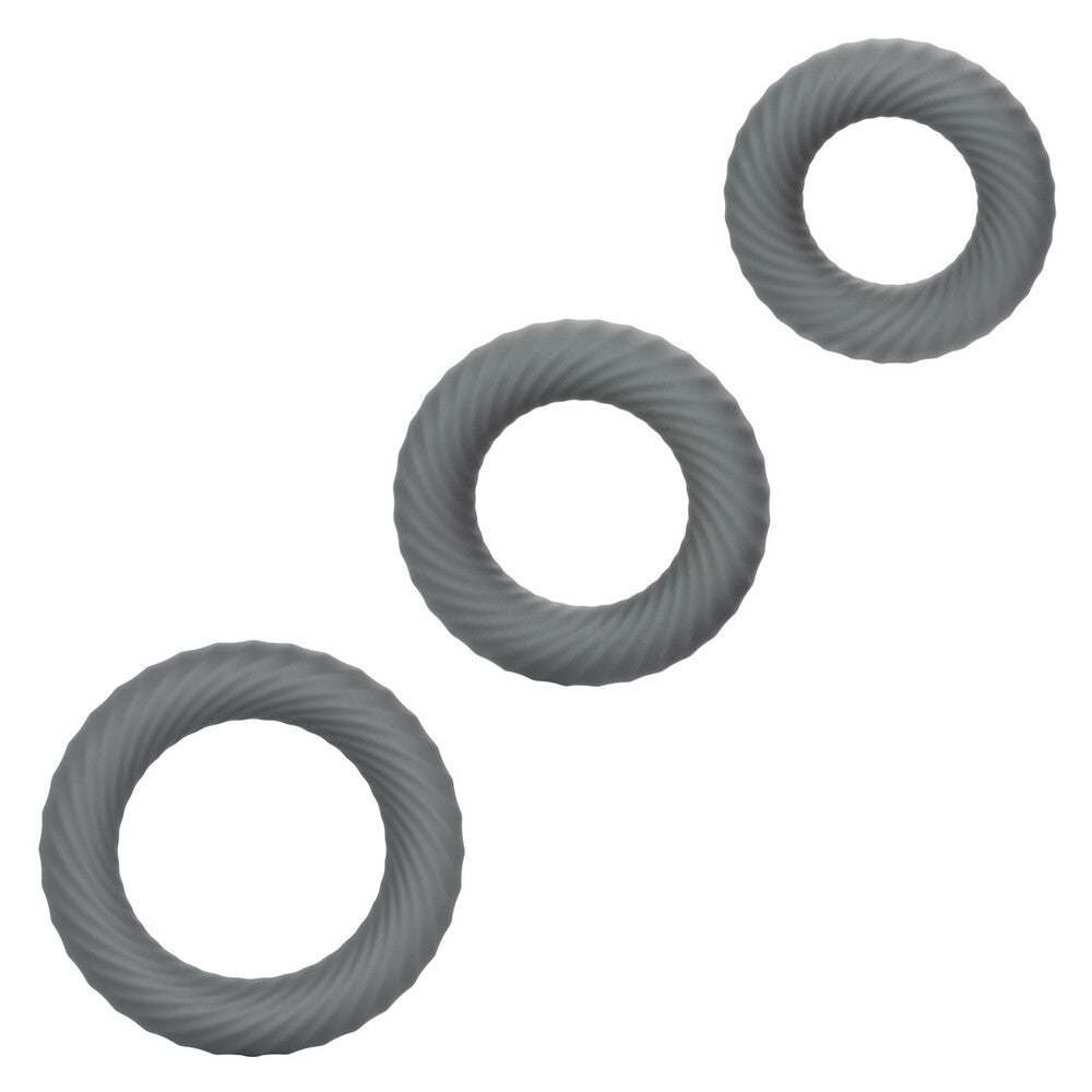 Link Up Ultra Soft Ultimate Cock Ring Set|Front View|"ultimate design - front view"