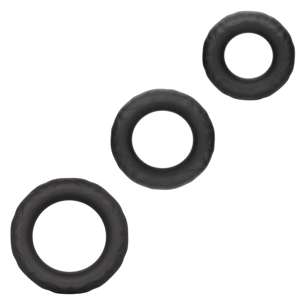 Link Up Ultra Soft Supreme Cock Ring Set|Front View|"supreme design - front view"
