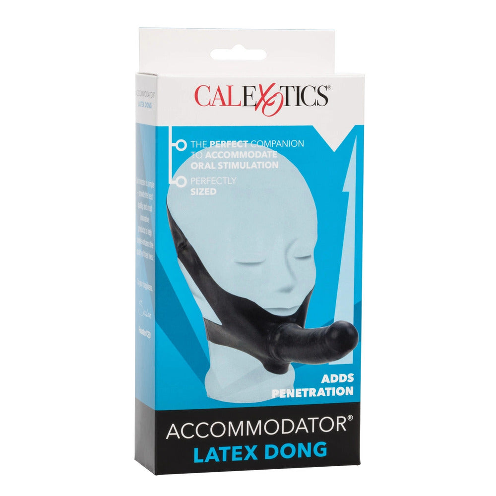 The Accommodator Face Strap On Dildo Black|Detail View|"surface detail - detail view"