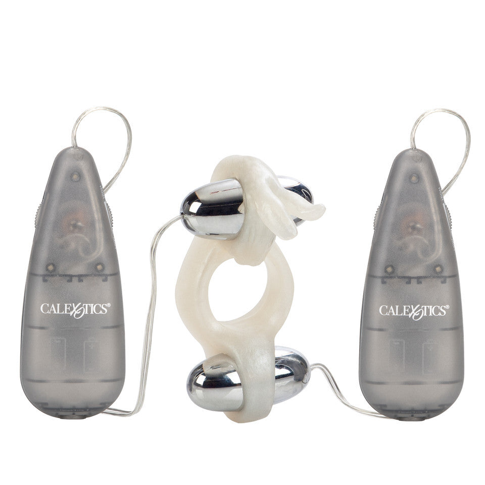 Rocking Rabbit Duo Vibrating Cock Ring|Front View|"rabbit design - front view"