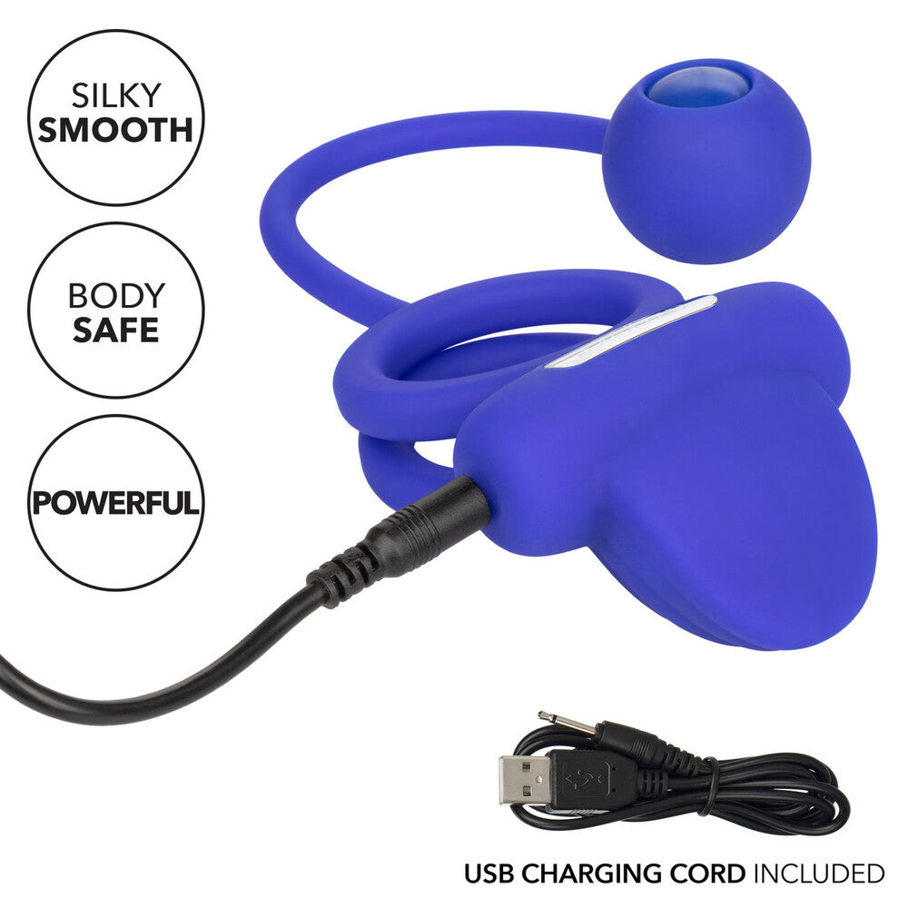 Rechargeable Dual Rockin Rim Enhancer Cock Ring|Back View|"quality build - back view"