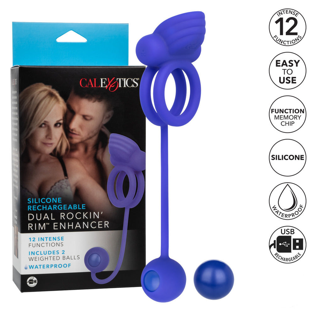Rechargeable Dual Rockin Rim Enhancer Cock Ring|Detail View|"surface detail - detail view"
