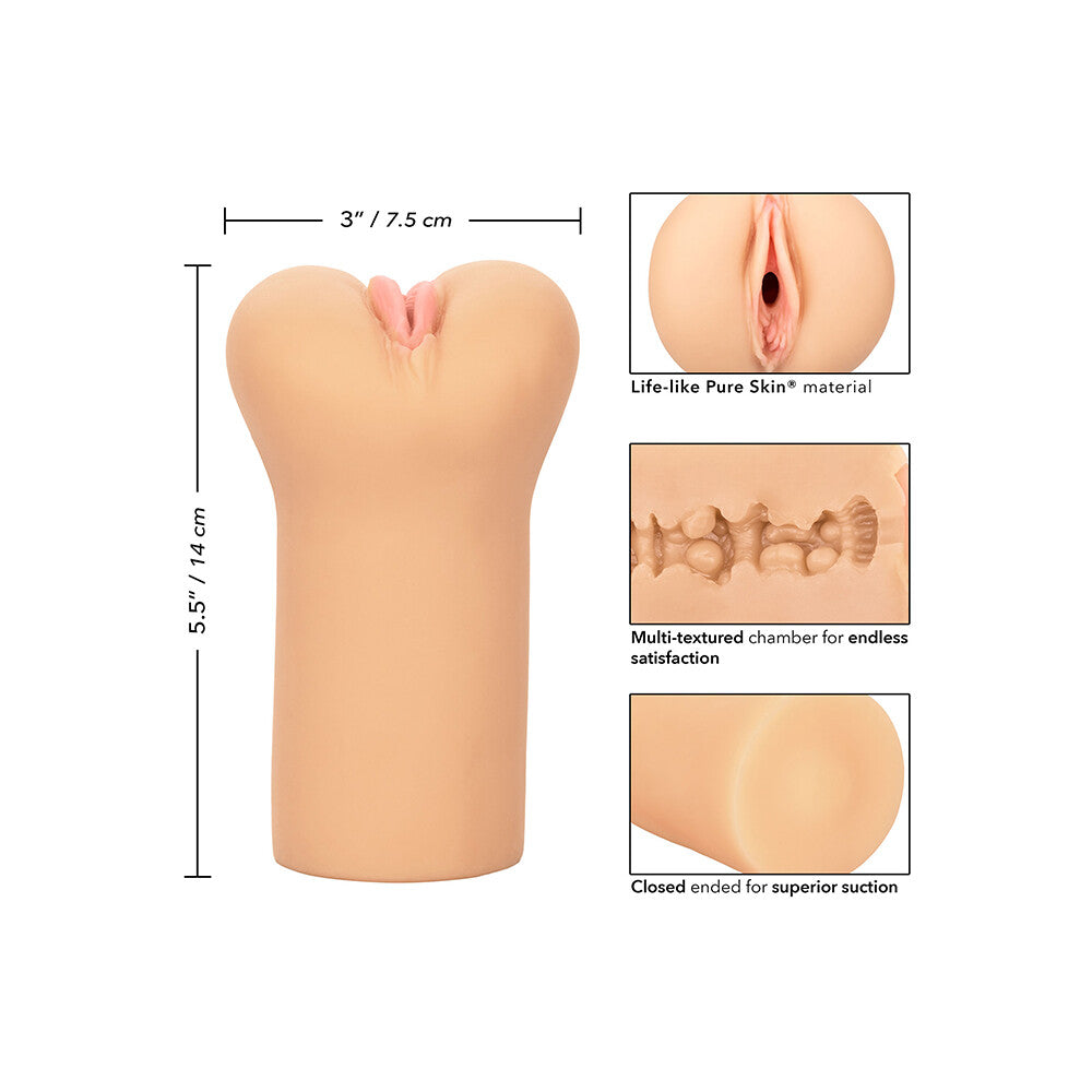Boundless Vulva Masturbator Flesh Pink|Detail View|"surface detail - detail view"