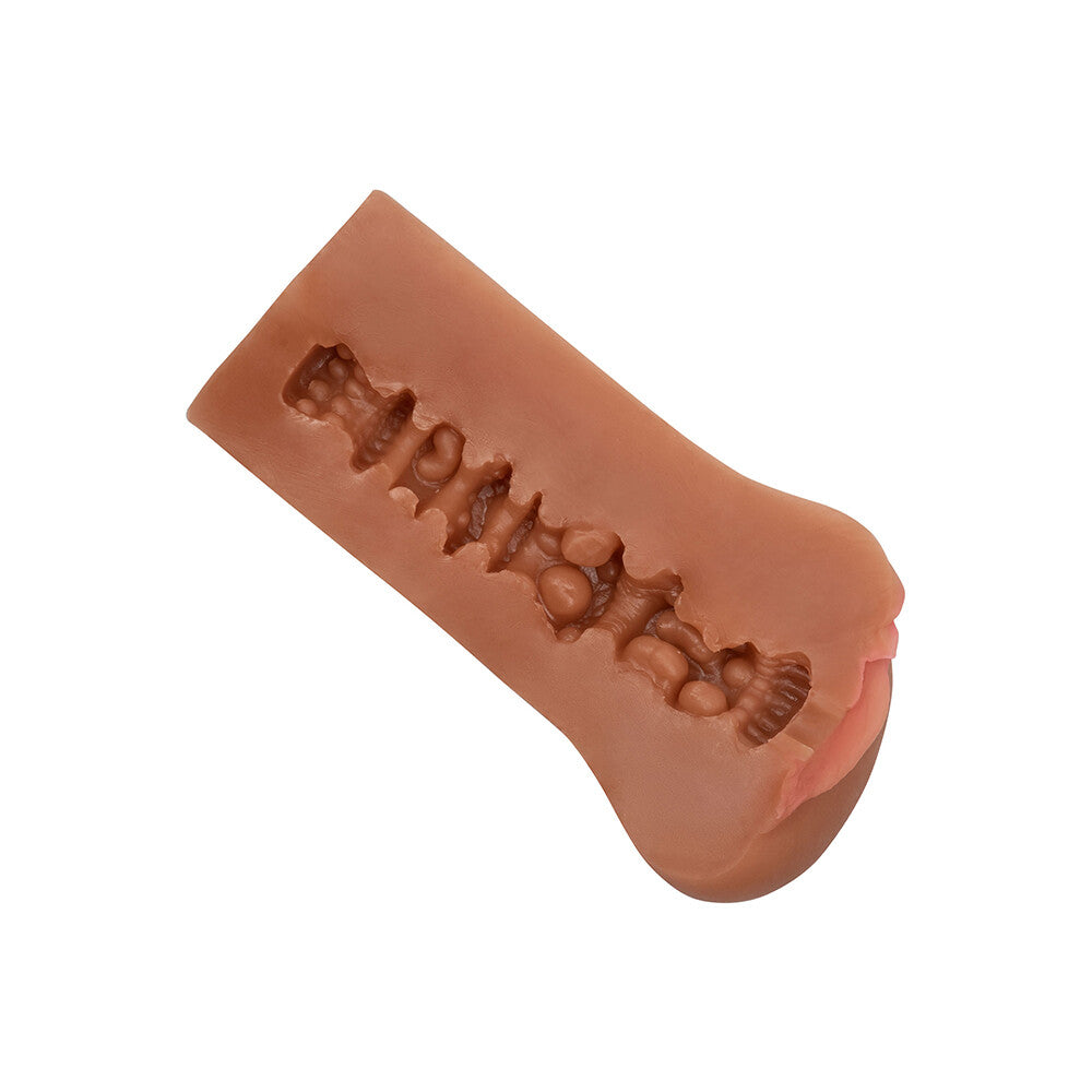 Boundless Vulva Masturbator Flesh Brown|Back View|"quality build - back view"