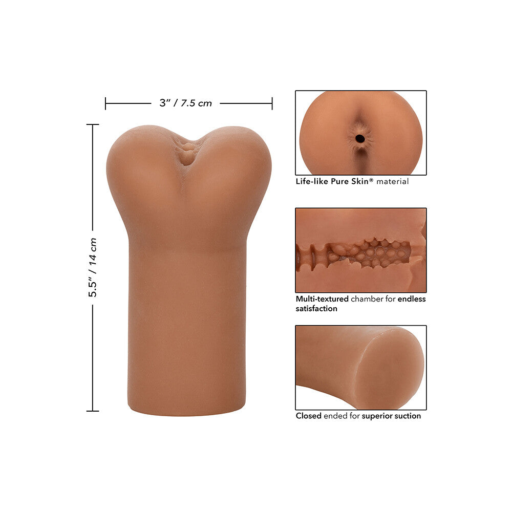 Boundless Anus Masturbator Flesh Brown|Detail View|"surface detail - detail view"
