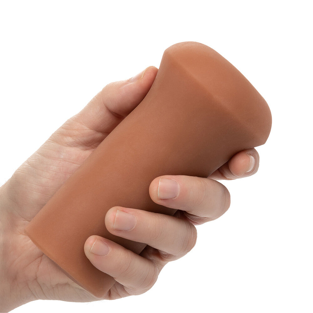 Boundless Stroker Masturbator Flesh Brown|Detail View|"surface detail - detail view"