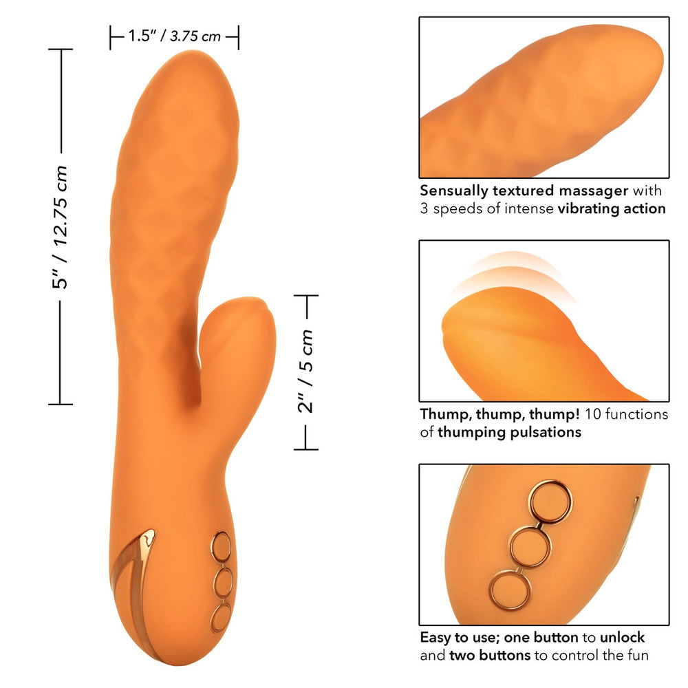 Rechargeable Newport Beach Babe Vibrator|Side View|"Premium vibrating stimulator - side view"