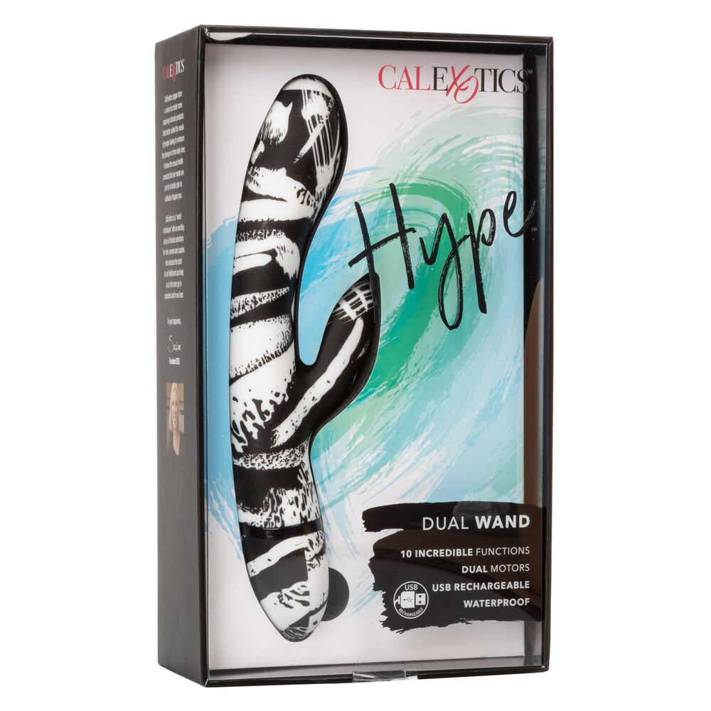 Rechargeable Waterproof Hype Dual Wand|Package|"dual head waterproof wand - package view"
