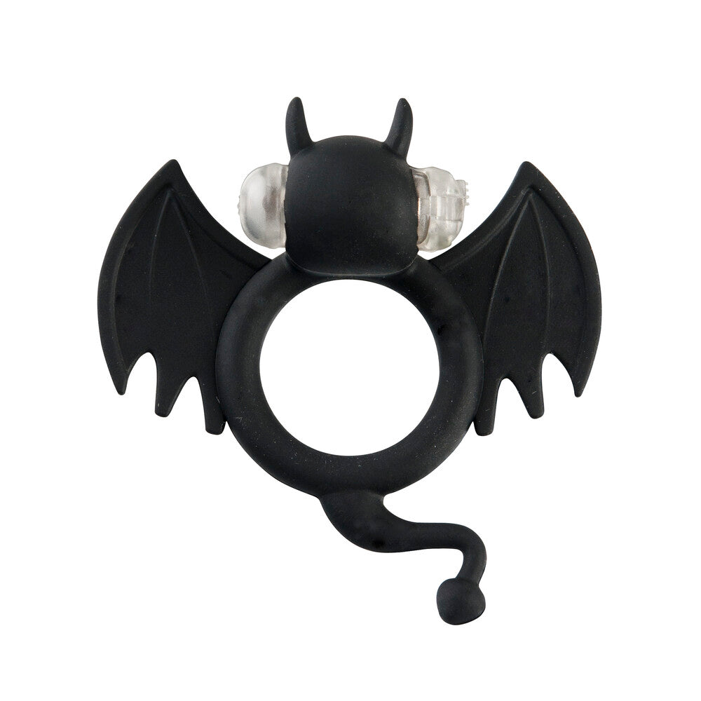 Shots Badbat Vibrating Cock Ring|Front View|"badbat design - front view"