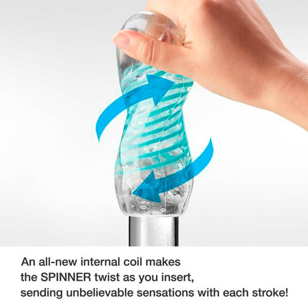 Tenga 01 Tetra Spinner Masturbator|Back View|"quality build - back view"
