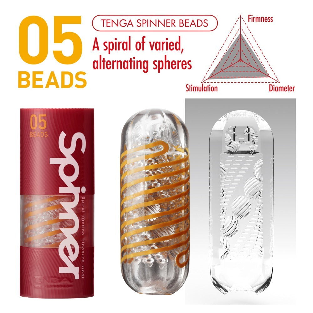Tenga 05 Beads Spinner Masturbator|Back View|"quality build - back view"