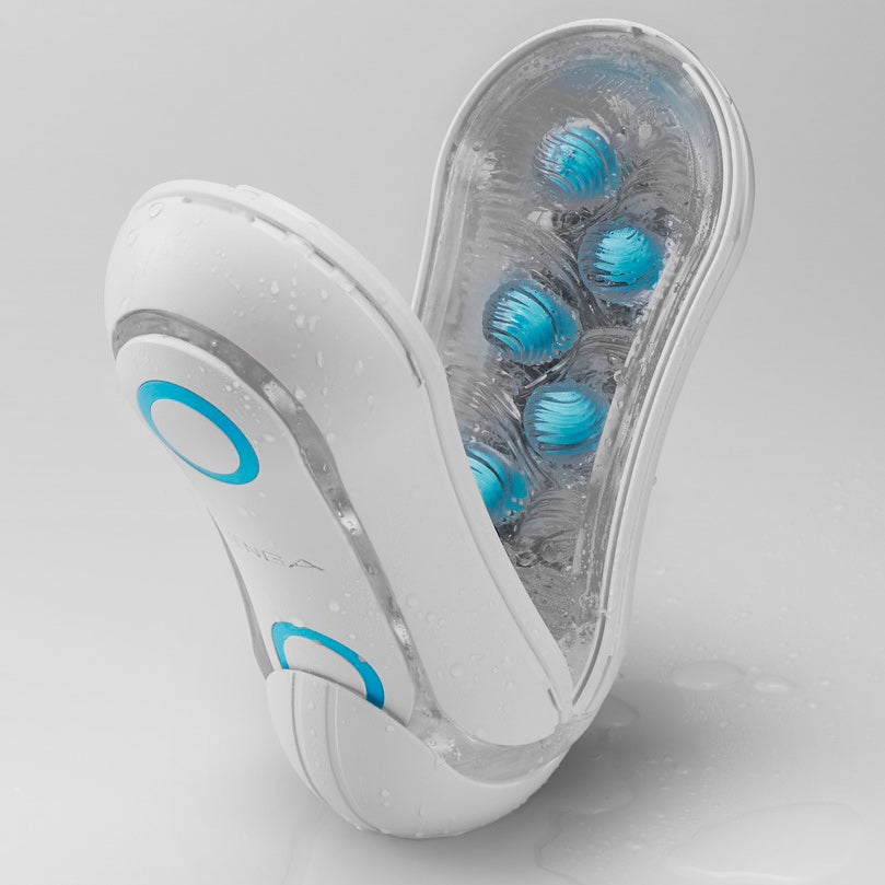 Tenga Flip Orb Blue Rush Masturbator|Back View|"quality build - back view"