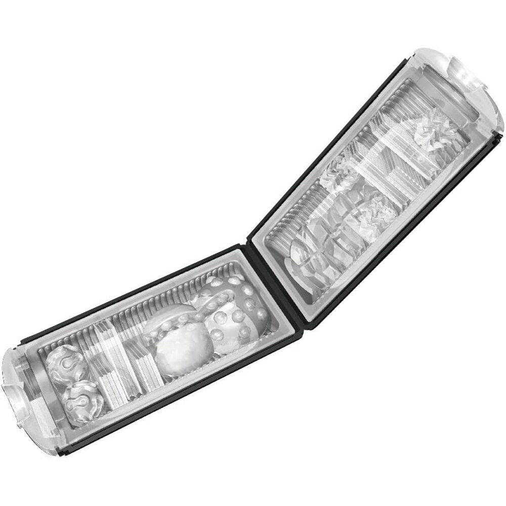 Tenga Flip Hole Black Masturbator|Side View|"hole detail - side view"