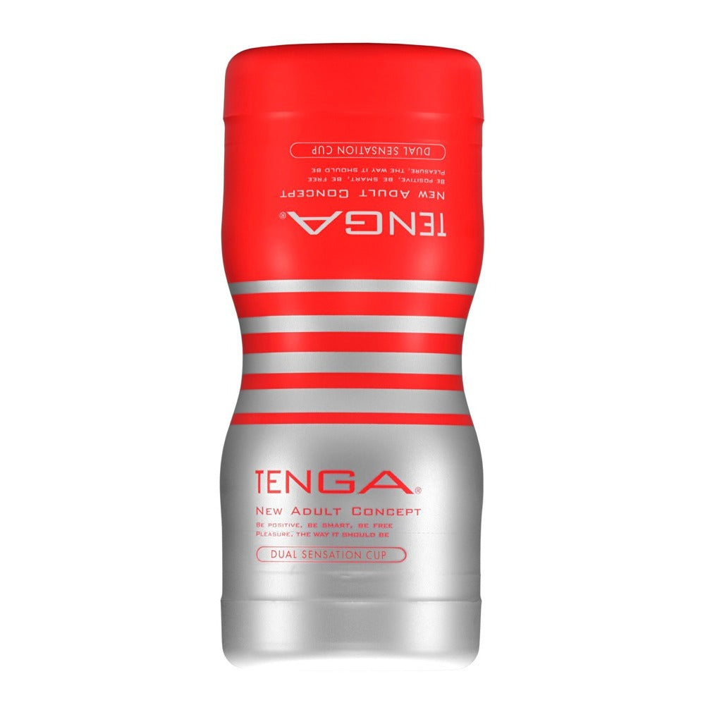 Tenga Dual Sensation Cup Masturbator|Side View|"sensation detail - side view"