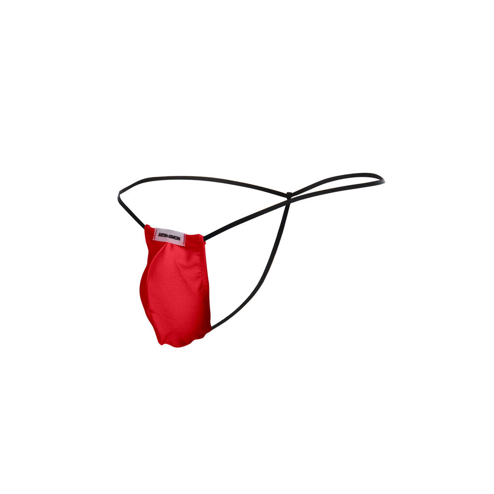 Justin and Simon Classic GString Red|Detail View|"red details-detail view"|