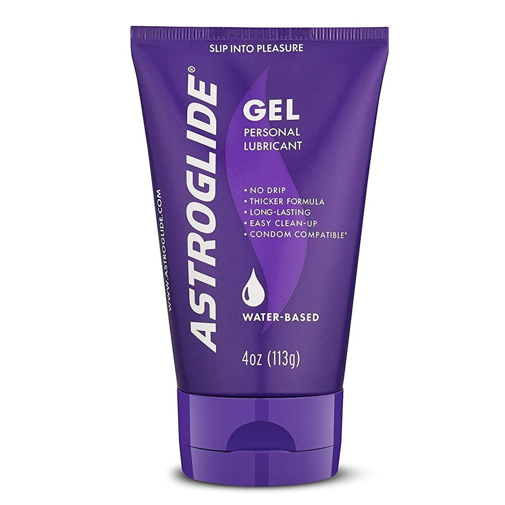Astroglide Gel Lubricant 4oz|Front View|"gel formula-front view adult toys direct"|